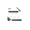 CLUB3D 8-1 Portable Dock USB Type-C® 10Gbps to HDMI™ and DisplayPort™ 8K30Hz PD Max.100Watt