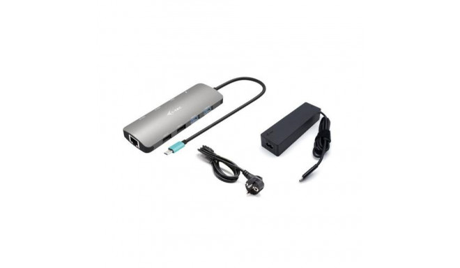 i-tec Metal USB-C Nano 2x Display Docking Station with PD 100 W + Charger 100W