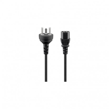 Goobay IEC Cord Denmark Type K, 2 m, Black