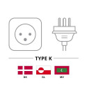 Goobay IEC Cord Denmark Type K, 2 m, Black