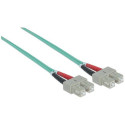 Intellinet Fiber Optic Patch Cable, OM3, SC/SC, 1m, Aqua, Duplex, Multimode, 50/125 µm, LSZH, Fibre,