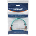 Intellinet Fiber Optic Patch Cable, OM3, SC/SC, 1m, Aqua, Duplex, Multimode, 50/125 µm, LSZH, Fibre,