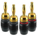 ClickTronic 52546 wire connector Banana plug Black, Gold