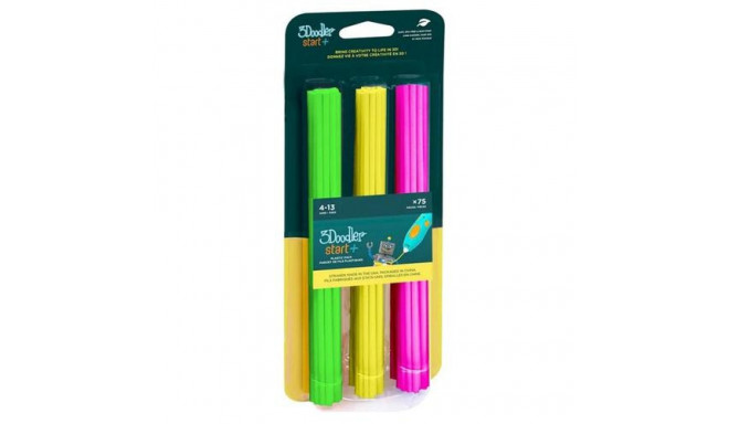 3Doodler Start 3DS-ECO-MIX4-75 3D printing material Compostable plastic Green, Pink, Yellow 1 g
