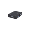 Manhattan KVM Switch Compact 4-Port, 4x USB-A, Cables included, Audio Support, Control 4x computers 