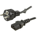Deltaco DEL-109M-50 power cable Black 0.5 m CEE7/7 IEC C13