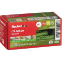 Fischer Universal plug UX GREEN 6 x 35 R with rim