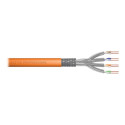 Digitus S-FTP paigalduskaabel, PIMF, CAT7, 4x2xAWG23/1, 100 Ohm, LSOH, 100m, oranž (DK-1743-VH-1)