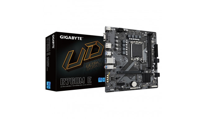 Gigabyte B760M E emaplaat Intel protsessoripere LGA1700 protsessoripesa DDR5 toetatud kõvaketta liid