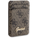 Guess rahakott kaardipesa alus GUWMSHG4SHW pruun MagSafe 4G klassikaline logo
