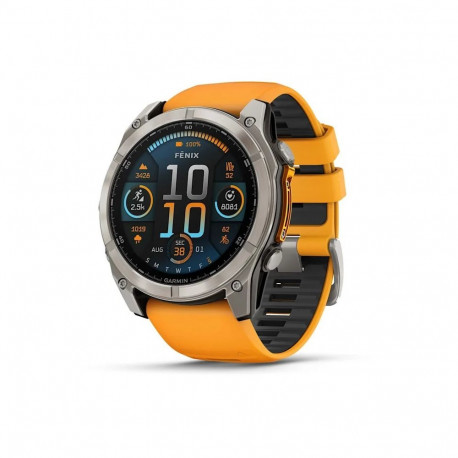 Garmin Fenix 8 3.56 cm (1.4") AMOLED 51 mm Digital 454 x 454 pixels Touchscreen Titanium Wi-Fi GPS (