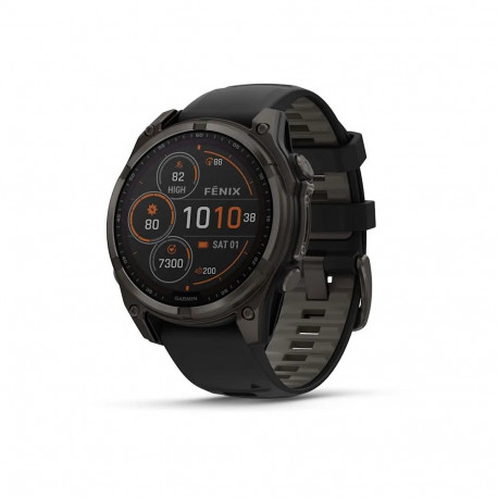 Garmin spordikell fenix 8 47mm 3.3cm (1.3") 260x260 puuteekraan Wi-Fi GPS, titaan