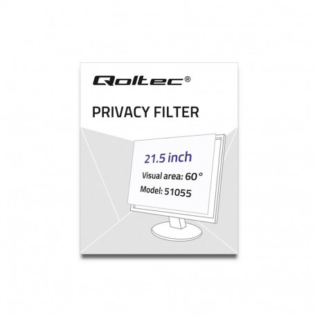 Qoltec 51055 display privacy filters Frameless display privacy filter 54.6 cm (21.5")