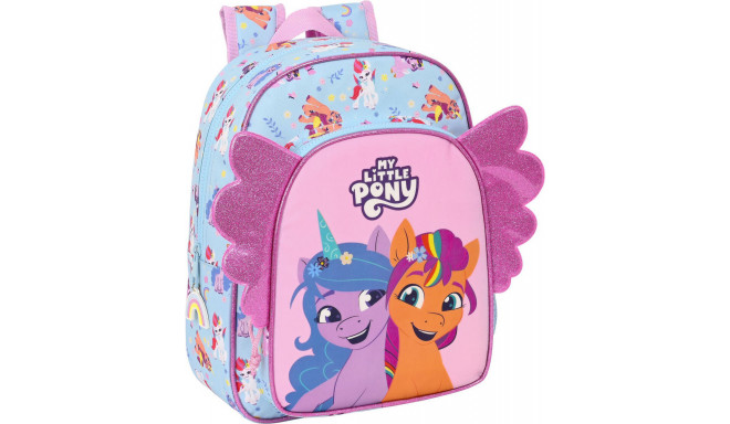 My Little Pony backpack 34cm, light blue/pink