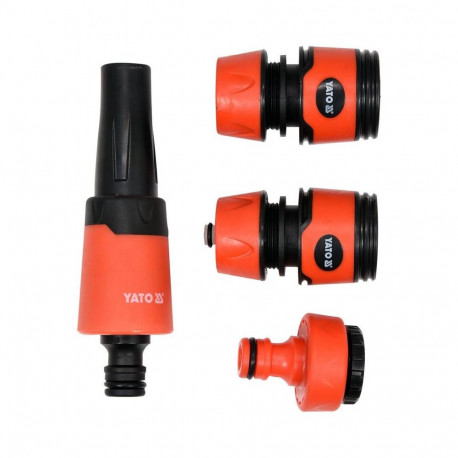 Yato voolikukomplekt YT-99831, 4 tk, G1/2" ja G3/4", 19.0 mm, ABS, stopperfunktsioon, sujuv voolu re