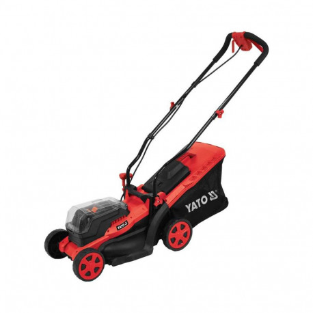 Cordless lawn mower for lawn cutting and garden care 36V 2x18V 2x2Ah 32cm brushless motor central he