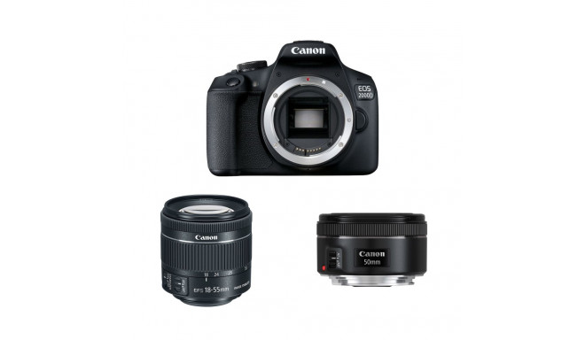 Canon EOS 2000D + EF-S 18-55mm F4-5.6 IS STM + EF 50mm F1.8 STM