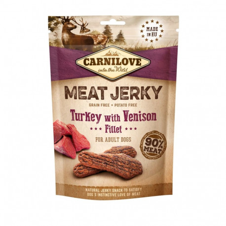 Dog Snack - CARNILOVE Turkey & Venison Meat Jerky 100 g