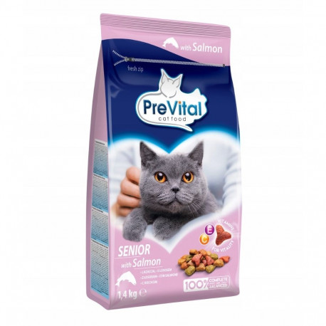 Cat Food - PREVITAL Senior Salmon Dry 1.4kg