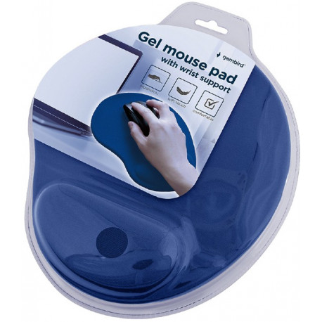 Gembird mouse pad MP-GEL-B, blue