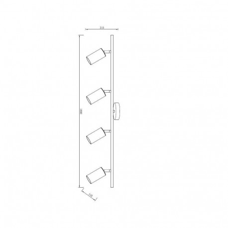 Bat suundvalgusti 4xGU10, kuldne