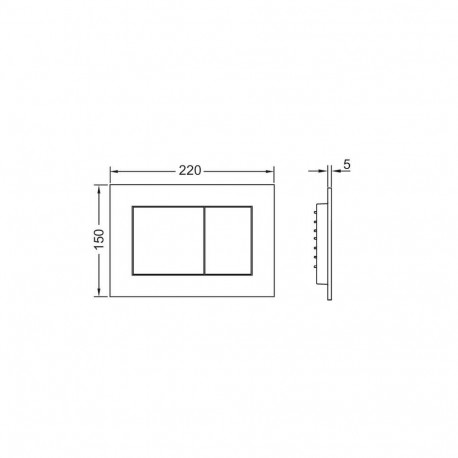 BUTTON FLUSH TECENOW METALIC BRASS