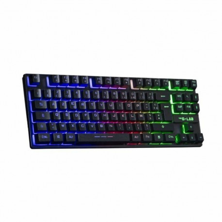 Mänguriklaviatuur The G-Lab KEYZ CAESIUM TKL WIRELESS Must AZERTY