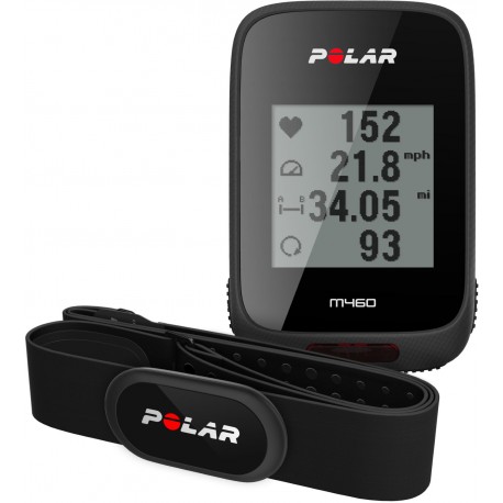 Polar rattakompuuter M460 + HR pulsivöö, must