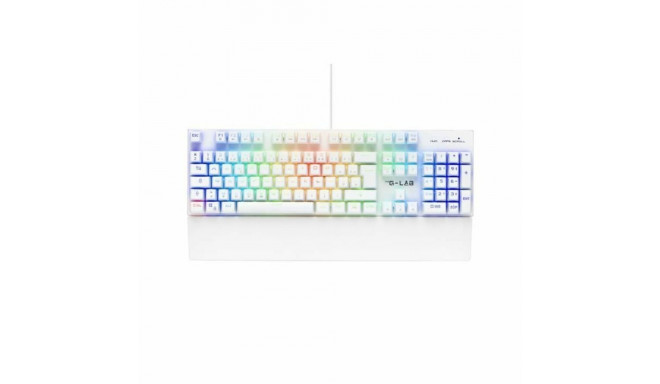 Mechanical keyboard The G-Lab KEYZ RUBIDIUM White Azerty French