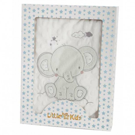 Baby blanket Elephant Green Embroidery Double-sided 100 x 75 cm