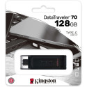 Mälupulk DataTraveler 70, 128GB, USB-C 3.2, must, Kingston