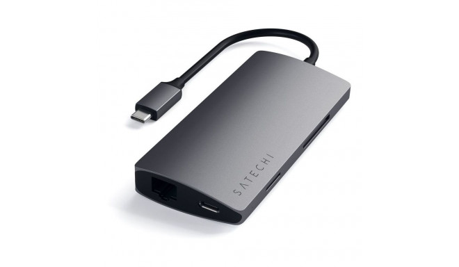 USB jagaja Satechi Multi-Port Adapter 4K Gigabit Ethernet V2, hall