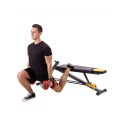HMS Fitness LSR8311 lame jõutreeningupink reguleeritav iste kodu must, kollane
