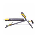 HMS Fitness LSR8311 Flat weight training bench Adjustable seat Home Black, Yellow