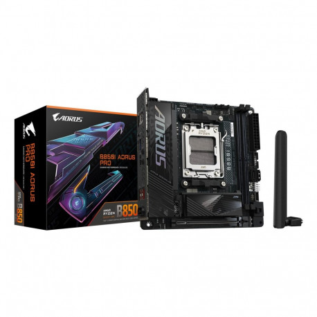 GIGABYTE emaplaat B850I AORUS PRO - AMD Ryzen 9000 seeria protsessoritele, 8+2+1-faasiline digitaaln