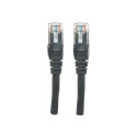 Intellinet Network Patch Cable, Cat6, 3m, Black, CCA, U/UTP, PVC, RJ45, Gold Plated Contacts, Snagle