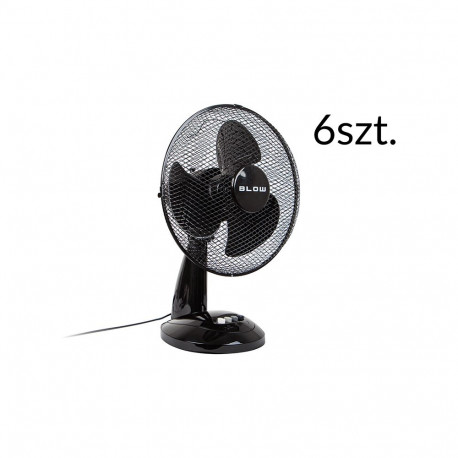 44-070# Wentylator biurkowy 12"/30cm 40w czarny op. (6 tk.)