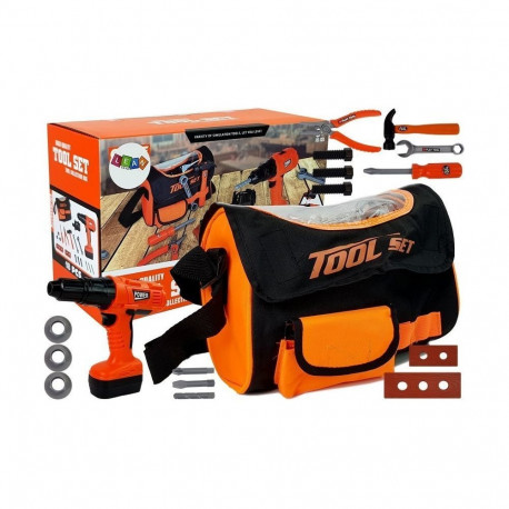 "majsterdamise komplekt õlakotis tööriistad patareidega trell"