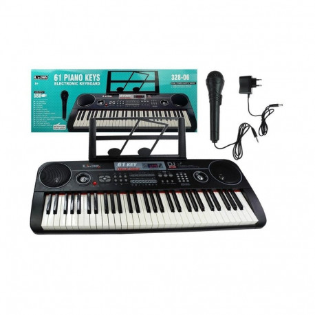 Keyboard Organy 328-06 Mikrofon Zasilacz Czarny