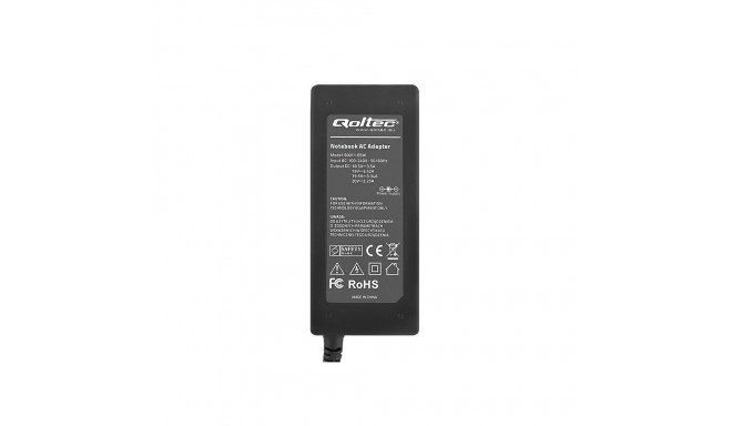 Power Adapter - Qoltec 50011 65 W, Black