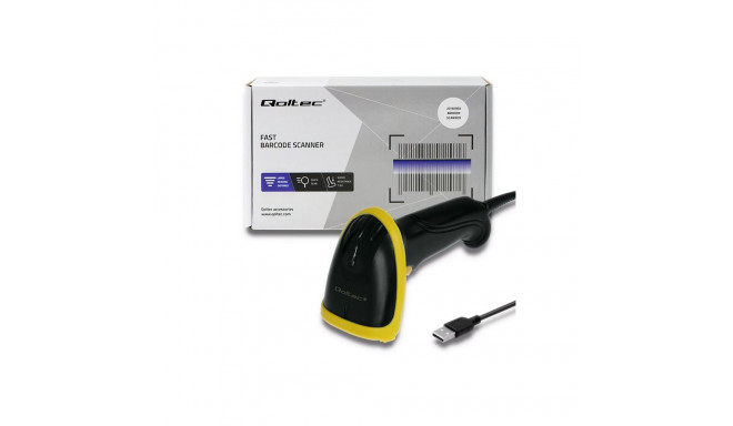 Barcode Reader - Qoltec 1d/2d Usb, Black