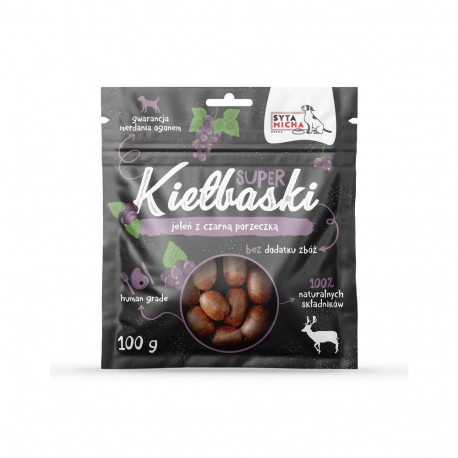 Dog Treats - Dog Treats Syta Micha Super Sausages Blackcurrant 100g
