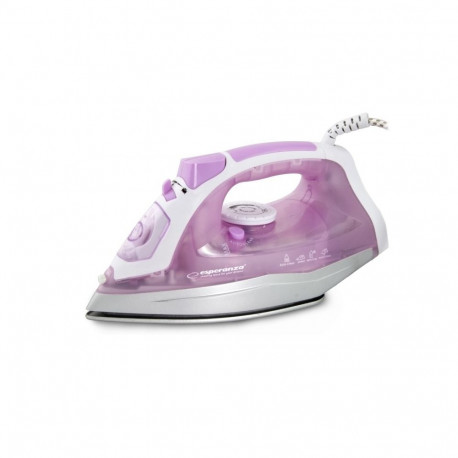 Iron - Esperanza Ehi004 Ceramic Soleplate 2400w, Purple, White