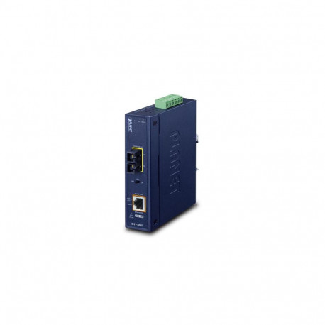 PLANET IP30 Industrial 10/100/1000BA network media converter 1000 Mbit/s Blue