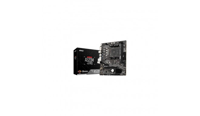 MSI A520M-A PRO motherboard AMD A520 Socket AM4 micro ATX