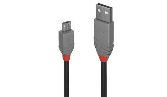 Lindy 2m USB 2.0 Type A to Micro-B Cable, Anthra Line