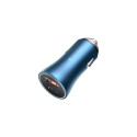 Baseus Car Charger Golden Contactor Pro Fast Type C / USB 40W, PD 3.0, QC 4.0+ SCP, FCP, AFC, Blue (