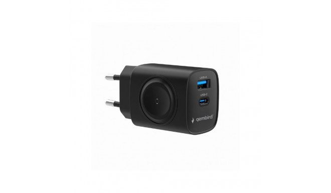 Gembird 2-in-1 20 W Apple Watch and Phone Fast Charger TA-UC-PDQCW20-01-BK