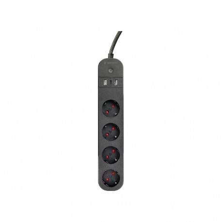 Gembird TSL-PS-S4U-01 Smart power strip 4 AC outlet(s) Type E 1.5 m 3 3680 W Black