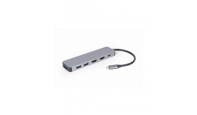 Gembird A-CM-COMBO3-03 USB Type-C 3-ühes mitme pordiga adapter (hub + HDMI + PD)